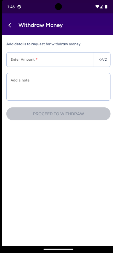 PayKanz wallet withdraw money screen